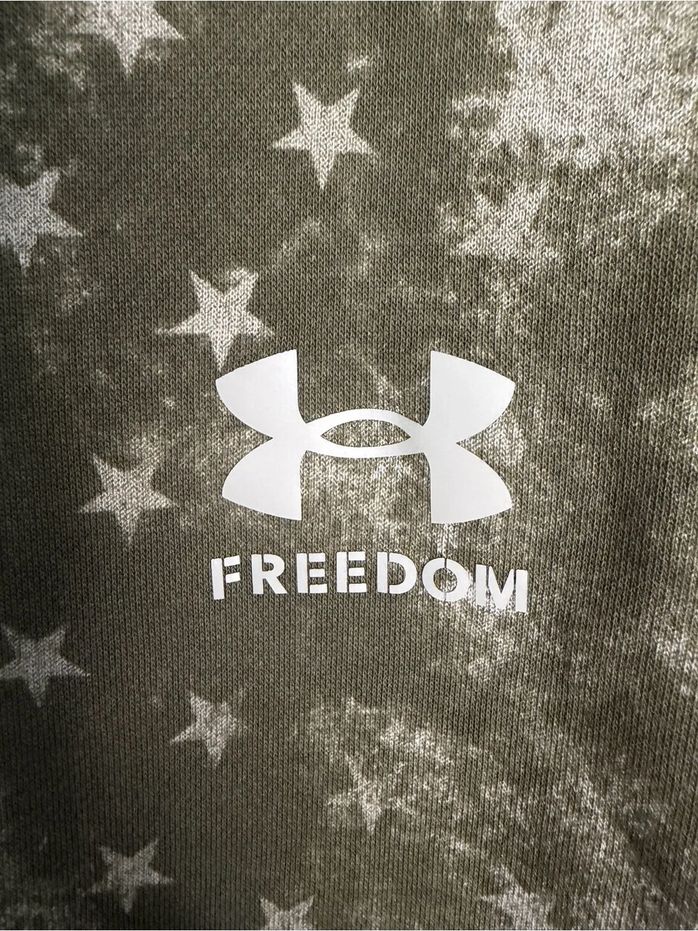 Under Armour Olive Green & Beige Freedom Camo Long Sleeve Hoodie